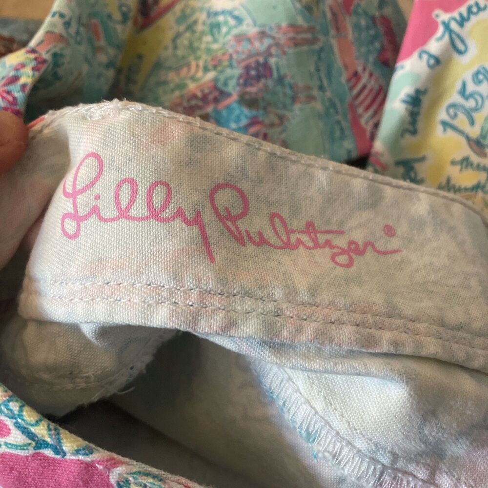Lilly Pulitzer Worth Straight Jeans Size 00 Started As A Juice Stand Print - Picture 5 of 6
